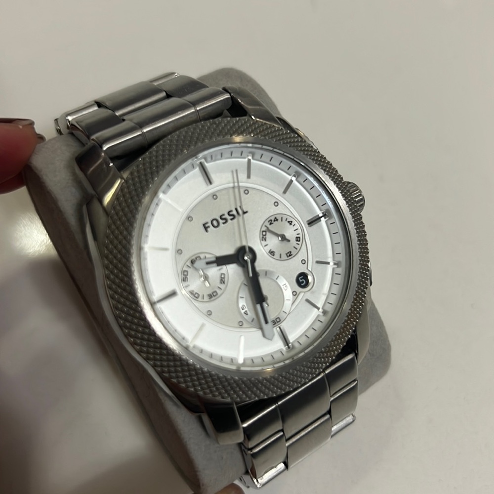 Machine Chronograph White Dial Stainless Steel Men's Watch